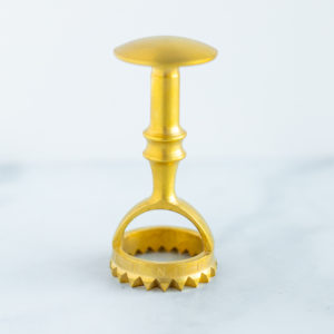 open brass ravioli stamp made in Italy