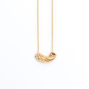 Macaroni Pasta Necklace in Yellow Gold