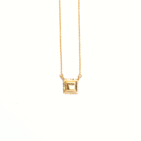 Ravioli Pasta Necklace in Yellow Gold